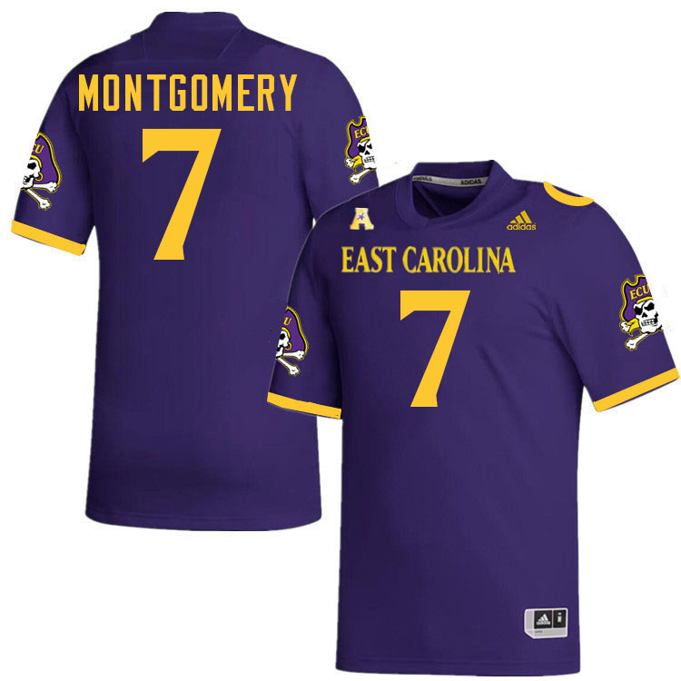 East Carolina Pirates #7 London Montgomery College Football Jerseys,Uniforms-Purple
